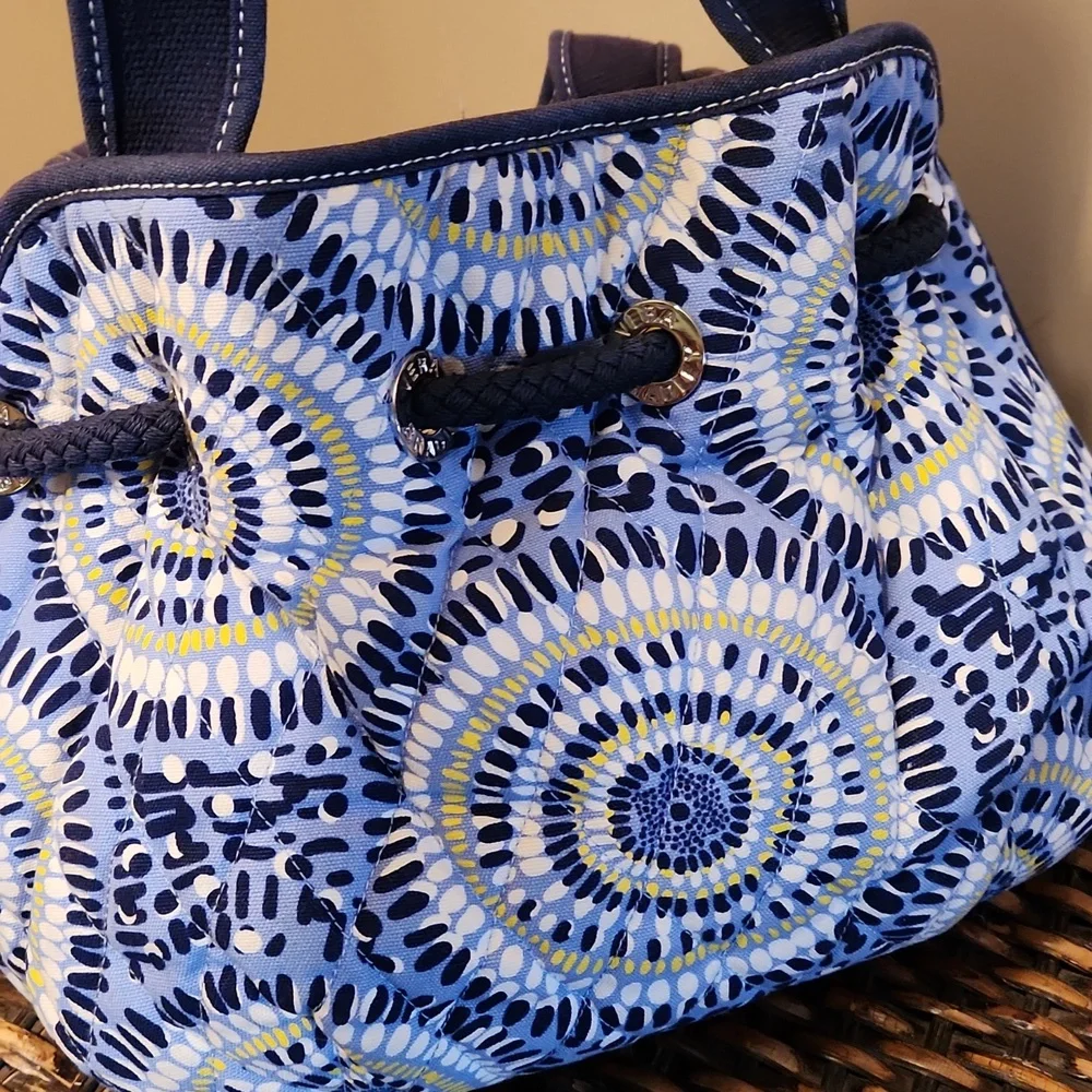 Vera Bradley Blue & White Shoulder Purse - Picture 7 of 10